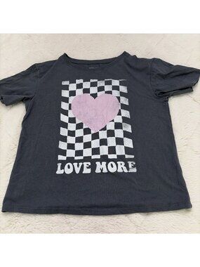 Grayson Threads Girls XL 14/16 Gray Heart Love More Tee